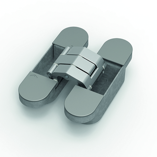 CHARNIERE INVISIBLE TYO - dim 110x30mm gris - max 95kg - ep>38mm - 3D regl - 180° Photo du produit BIGPIC L