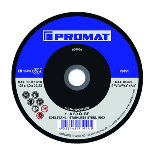 DISQUE A TRONCONNER pr INOX TECWERK Ø125x1mm Photo du produit BIGPIC L