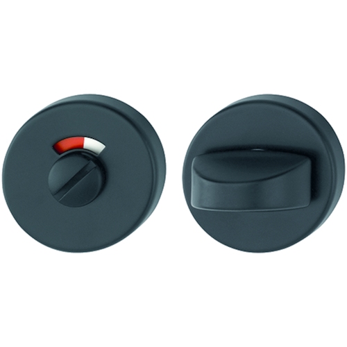 ENTREE ROND 42KVS ROUGE/BLANC WC - Ø52x9mm - noir mat-ep37-42mm-ergot fix-sc pvc Photo du produit BIGPIC L