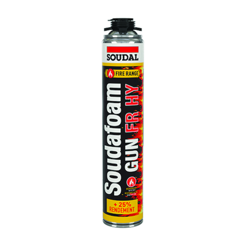 MOUSSE SOUDAFOAM FR "HY" pr pistolet 750ml - coupe-feu 240' - rouge - à visser Photo du produit BIGPIC L