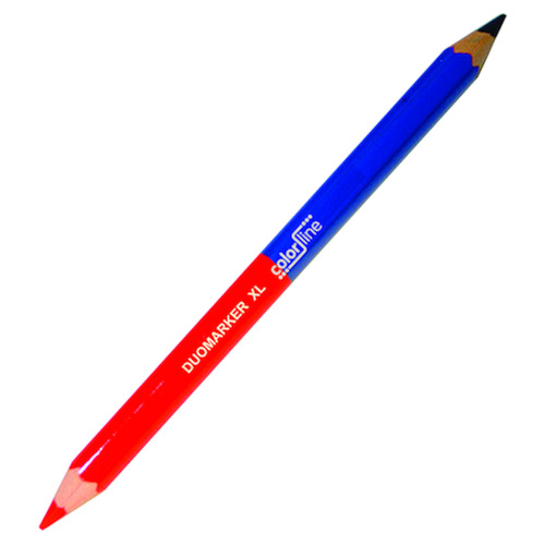 CRAYON DUO ROUGE/BLEU PRO Ø12mm - L175mm Photo du produit BIGPIC L