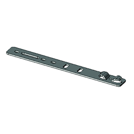 PATTES DE FIXATION 1-partie L160xL25xE2mm A28,3xB14xC7mm - salamander Photo du produit