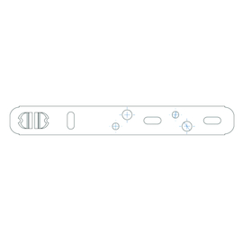 PATTE de FIXATION Qtec ALU-PVC 240x30x2 Photo du produit