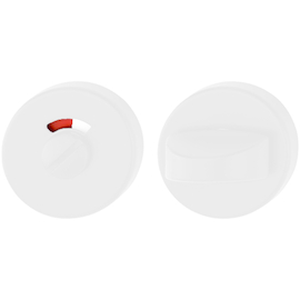 ENTREE ROND 42KVS ROUGE/BLANC WC - Ø52x9mm -blanc mat-ep37-42mm-ergot fix-sc pvc Photo du produit