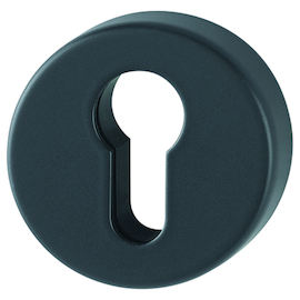 ENTREE ROND 42KVS PZ - Ø52x9mm - noir mat-ep37-42mm-ergot fix-sc pvc Photo du produit