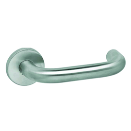 GN DE PORTE INT INOX Qtec U-arrondi FR215 - Ø19mm - ep39-52mm - ressort - sc métal Photo du produit