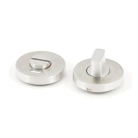 ENTREE ROND Qtec PLUS avec indication rouge/blanc WC - Ø50x8mm - inox - ep40-60mm - sc metal Photo du produit