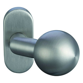 BOUTON RONDE 45° FIXE SUR ROS stand alone greenteQ inox -  Ø55 - H107mm-exclfix -ros ovale 74x33x14mm Photo du produit