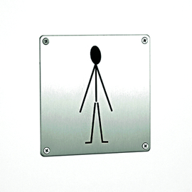 PICTOGRAMME "HOMME" 150x150mm - inox AISI 316 Photo du produit
