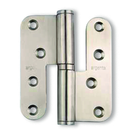PAUMELLE 100X86 INOX CA OUVERT Ø16mm - gauche - roul à bille 5mm - lame 3mm Photo du produit