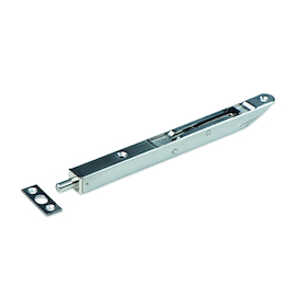 VERROU À BASCULE ENCASTRABLE 836 L250xL17xE15mm - pêne Ø7,5x15mm - CA - inox Photo du produit