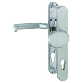 GARNITURE BOUTON/BEQ PANIQUE 9/92PZ - 249x35x12mm - inox - ép67-72mm - ressort Photo du produit