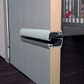 GRILLE DE PORTE SILENDO 461AK acoustique L425xH48mm - R9010 blanc - ep37-43mm Photo du produit