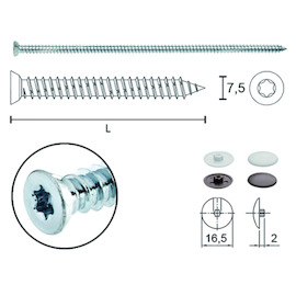 VIS DORMANT Qtec T30 7,5x62mm - TF - zingué Photo du produit