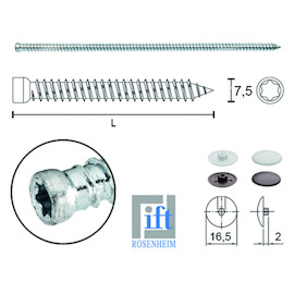 VIS DORMANT Qtec T30 7,5x152mm - TCYL - zingué Photo du produit