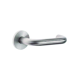 BEQUILLE+ROSACE TL3106 U-arrondi CLASSE 3 Ø19x140mm - rosace Ø53x6,5 - carré 9mm - inox Photo du produit
