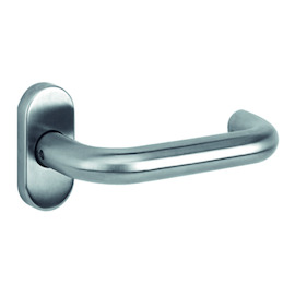 BEQUILLE sur ROSACE OVALE "U" TL3206 INOX FR216 - Ø19xL135mm - ros.32,5x70 - ressort de rapp Photo du produit