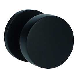 BOUTON PLAT TL0402 FIXE SUR ROSACE noir mat - Ø50 - H45mm - incl fix - rosØ53x7mm Photo du produit