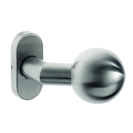 BOUTON RONDE 45° TL0408 FIXE SUR ROS stand alone inox - Ø55 -H102mm -incl fix -ros ovale 70x32x10mm Photo du produit