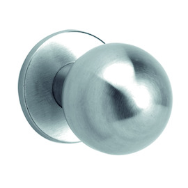 BOUTON RONDE TL0403 FIXE SUR ROSACE inox - ep37-50mm -Ø55 -H77mm -incl fix -rosØ53x7mm Photo du produit