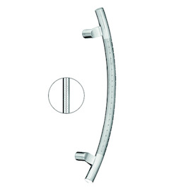 TIRANT TG 13.ER TT-déporté 90° cintr fr greenteQ  Ø32 - ax430/TL618 - incl fix - inox Photo du produit