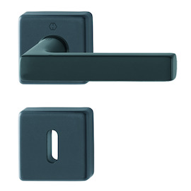 GARN. DE PORTE 1643 DALLAS BB ép. 37-42mm - noir mat - rosaces rectangulaires Photo du produit