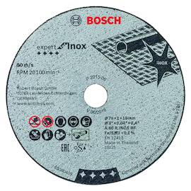 DISQUE A TRONCONNER pr INOX BOSCH Ø125x1mm Photo du produit