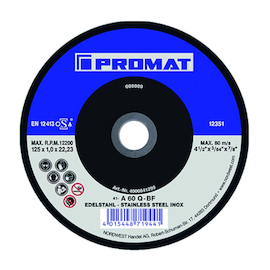 DISQUE A TRONCONNER pr INOX TECWERK Ø125x1mm Photo du produit
