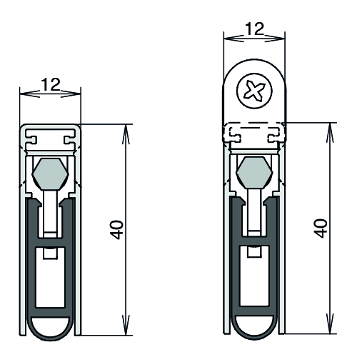 BAS DE PORTE KÄLTEFEIND ALLROUND 1208>1083mm - La12xH40mm Photo du produit BIGSKZ L