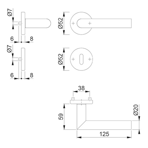 GARN AMSTERDAM 1400Z/42KV L90°  sans rosace clé - tige rapide - ép 37-42 - inox Photo du produit BIGSKZ L