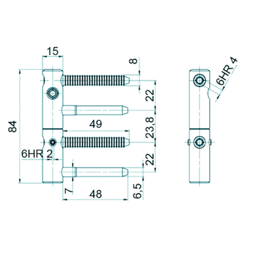 CHARNIERE 15-3DS 3D-REGABLE pr BOIS Ø15-84mm - zingué -anti-dégond Photo du produit BIGSKZ L