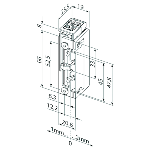 GÂCHE ÉLECTRIQUE 118F.13 PROFIX2 COUPE FEU 22-42V CA∕CC-émiss de cour-G∕DR-FaFix-diode-9000N Photo du produit BIGSKZ L