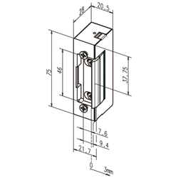 GACHE ELECTR 1410E DUMMY standard decondamnation manuelle Photo du produit BIGSKZ L