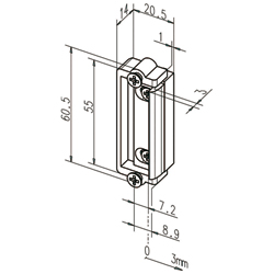 GACHE ELECTR 1410 DUMMY standard sans dever.mech. - Din G/D Photo du produit BIGSKZ L