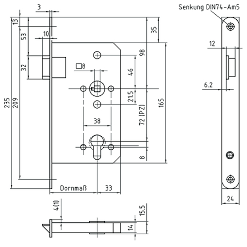 SERR ENTAILLER 3 lançant KL 3 60E - 72PZ - DINDR - inox - arrondi Photo du produit BIGSKZ L