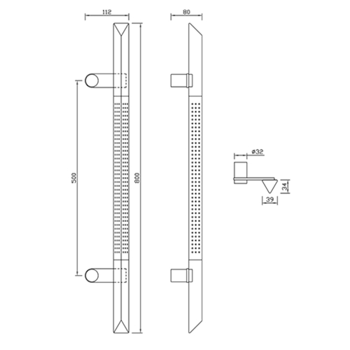 TIRANT TG 15.ER.GS TT-déporté 90° frais greenteQ  32x34x39 - ax500/TL800 - incl fix - inox Photo du produit BIGSKZ L
