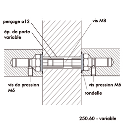 FIX. PAR PAIRE Ø25/30/35/40 ep60-85 - B/P/A - droite/90° Photo du produit BIGSKZ L