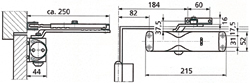 FERME PORTE TS1000C argent - avec bras d'angle Photo du produit BIGSKZ L