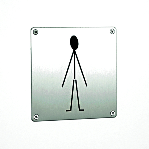 PICTOGRAM "MAN" 150x150mm - inox AISI 316 Productafbeelding BIGPIC L