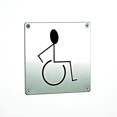 PICTOGRAM "ROLSTOEL" 150x150mm - inox AISI 316 Productafbeelding BIGPIC L