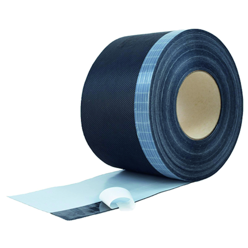 DICHTINGSFOLIE TOP EXTERIEUR greenteQ zwart - BR150mmxL30m - 1200Pa - zelfklevend Productafbeelding BIGPIC L