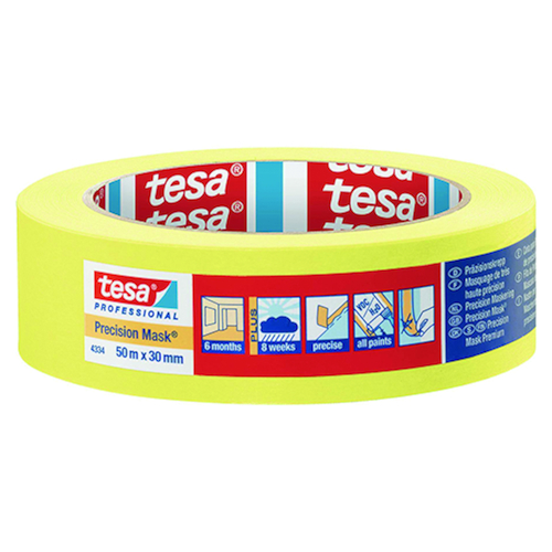 TESAKREPP precisiekleefband 4334 geel - 25mmx50m Productafbeelding BIGPIC L