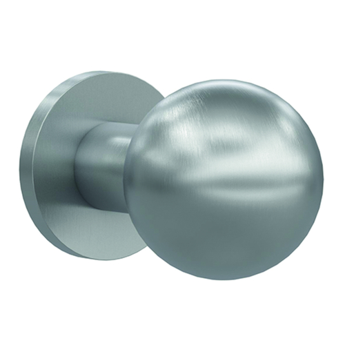 DEURTOP BOL TL0143 DRAAIB OP ROZET (1 paar) inox - dd37-60mm -Ø55 -H85mm -incl bev -rozØ53x7mm Productafbeelding BIGPIC L