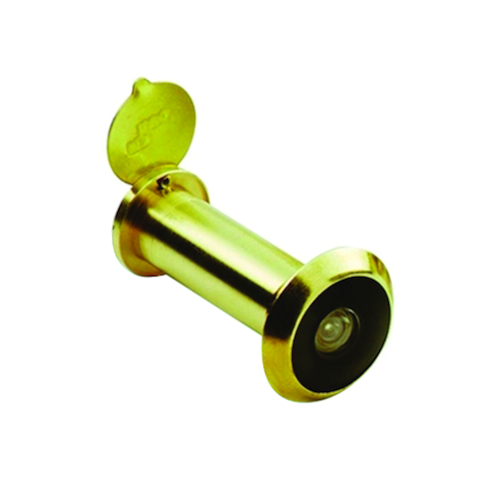 DEURSPIOEN MET AFDEKKLEP 200° - dd20-30mm - Ø12mm - vernikkeld Productafbeelding BIGPIC L