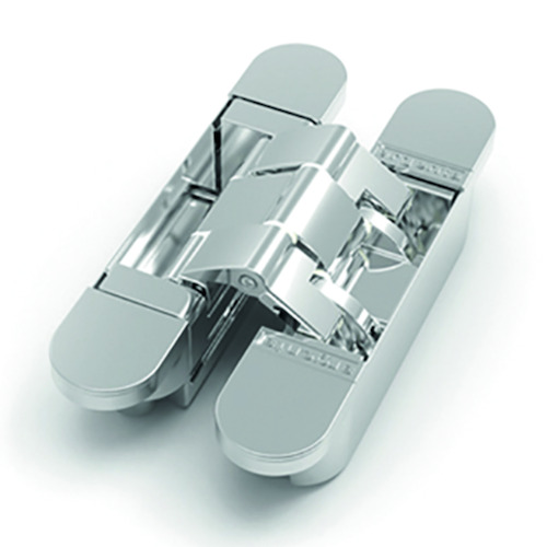 SCHARNIER INVISIBLE NEO M-6 - afm 140x28mm inox look - max 115kg - dd>36mm - 3D regelb - 180° Productafbeelding BIGPIC L
