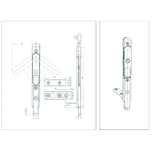 KANTGRENDEL KTR 8033  hout-euronut.7/8-4mm-20x7.5x160mm-Pin Ø13x20mm Productafbeelding BIGPIC L