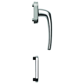 RAAMGREEP greenteQ INTERIEUR BALKON PZ - F9 inox look Productafbeelding