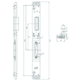 SCHOOTPLAAT FUHR DN kommerling 76 - Din L - Regelb. - zilver - SKG** Productafbeelding