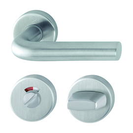 DEURKRUKGN 150Z/42KV/42KVS L-afgerond BONN WC - snelstift - dd37-42mm - rood/wit - inox Productafbeelding
