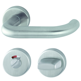 DEURKRUKGN 138Z/42KV/42KVS U-afgerond PARIS WC - snelstift - dd37-42mm - rood/wit - inox Productafbeelding